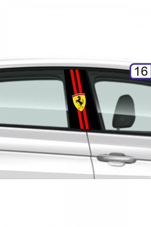 Zrox Ferrari UV Baskılı Oto Kapı Direk Folyosu Zrox Ferrari UV Baskılı Oto Kapı Direk Folyosu